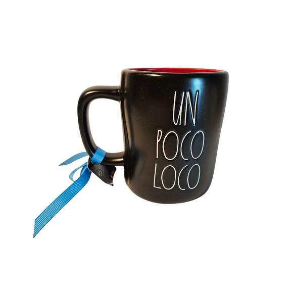 Rae Dunn Disney COCO Un Poco Loco Halloween Coffee Tea Mug Black Red - Picture 2 of 6